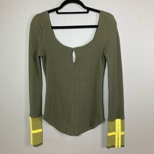 Free People/we the‎ free thermal army scoop neck small